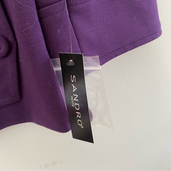SANDRO Petite Jacket in Eggplant NWT - Picture 3 of 9
